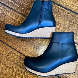 Birkenstock Papillio Black Wedge Ankle Boots